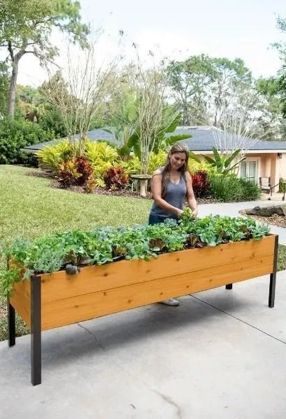 Heavy Duty Standing Garden Planters for Outdoor,Perfect for Patio Deck & Backyard