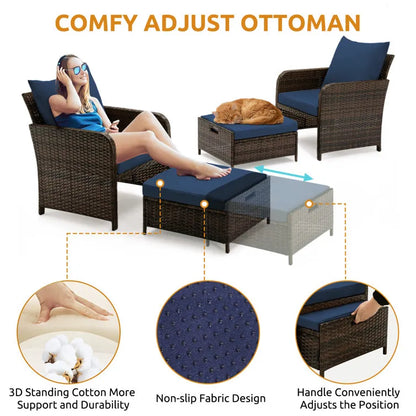 2 - Person Outdoor Seating Group with Cushions